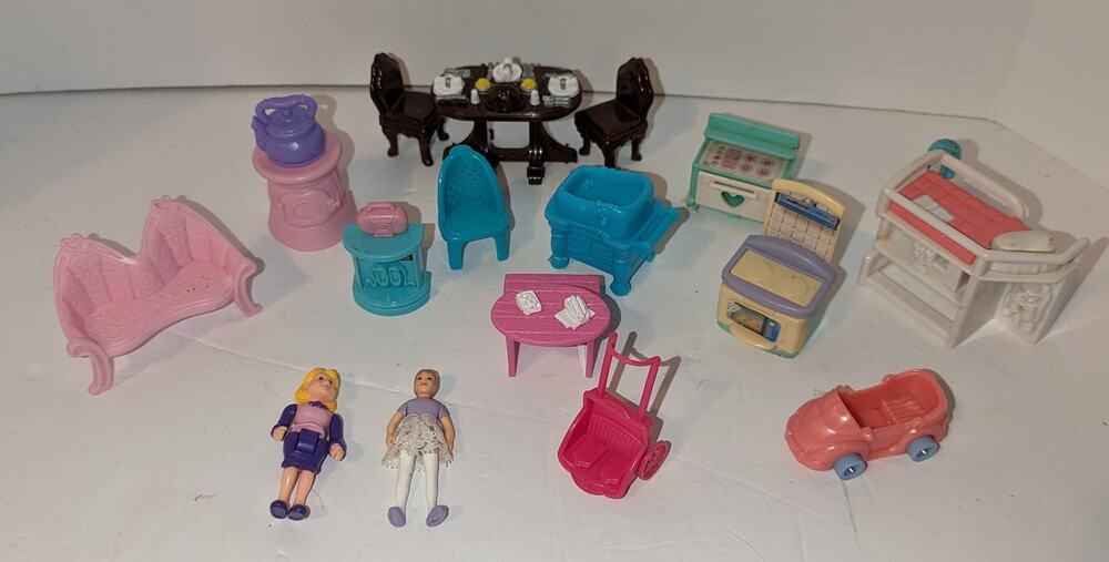 Mixed Lot Vintage Fisher Price Sweet Street People Furniture & More